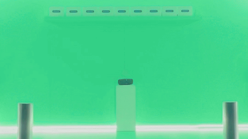 A short gif of Chris Hemsworth experiencing the VR experience